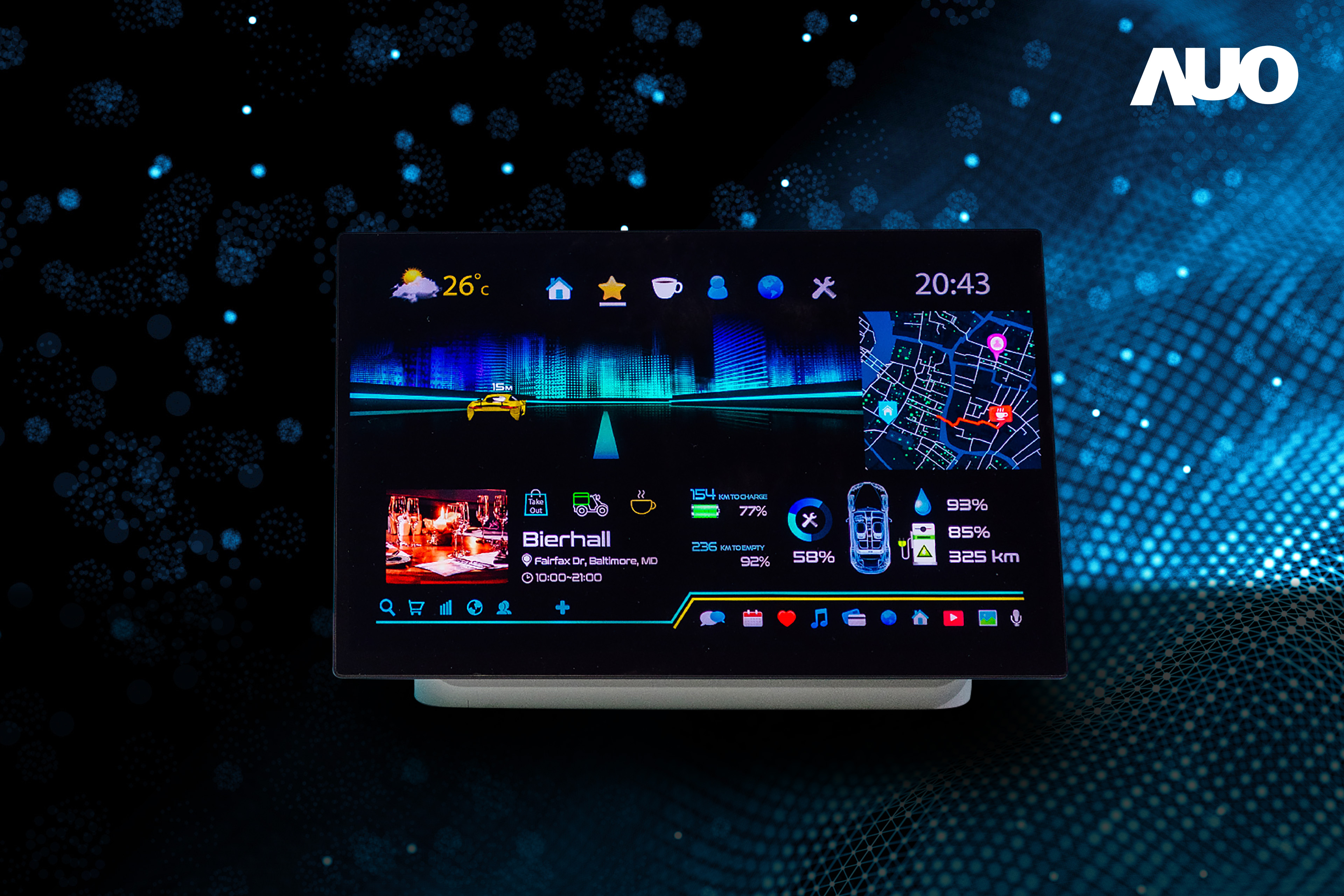 鼎博16吋超高色域車載中控獲得2025顯示器元件產品技術獎之面板模組類傑出產品獎，首次在車載領域採用藍光COB（LED chip-on-board）搭載量子點（Quantum Dot）膜之Mini LED解決方案實現廣色域